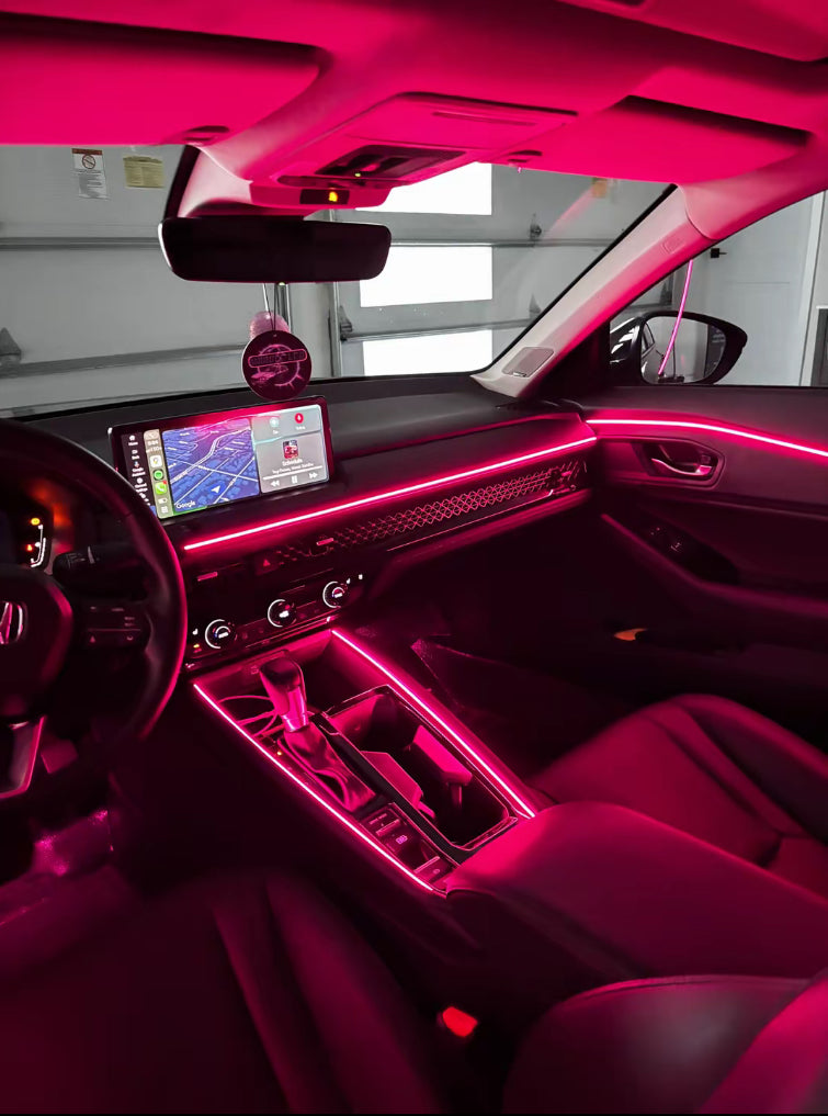 RGB LED Car Ambient Lights - 110cm , APP Control , Interior Decoration
